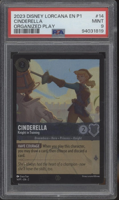 Cinderella Disney Lorcana Organized Play #14 PSA 9