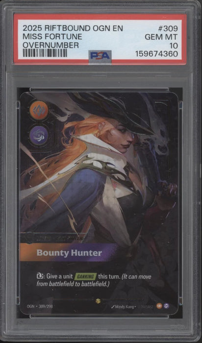 Miss Fortune Riftbound Origin Overnumber #309 PSA 10