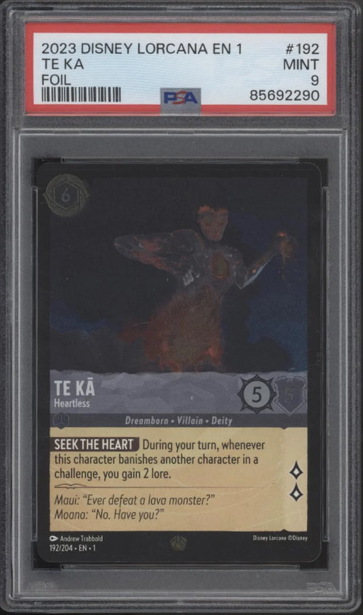 Te Ka Disney Lorcana The First Chapter Foil #192 PSA 9