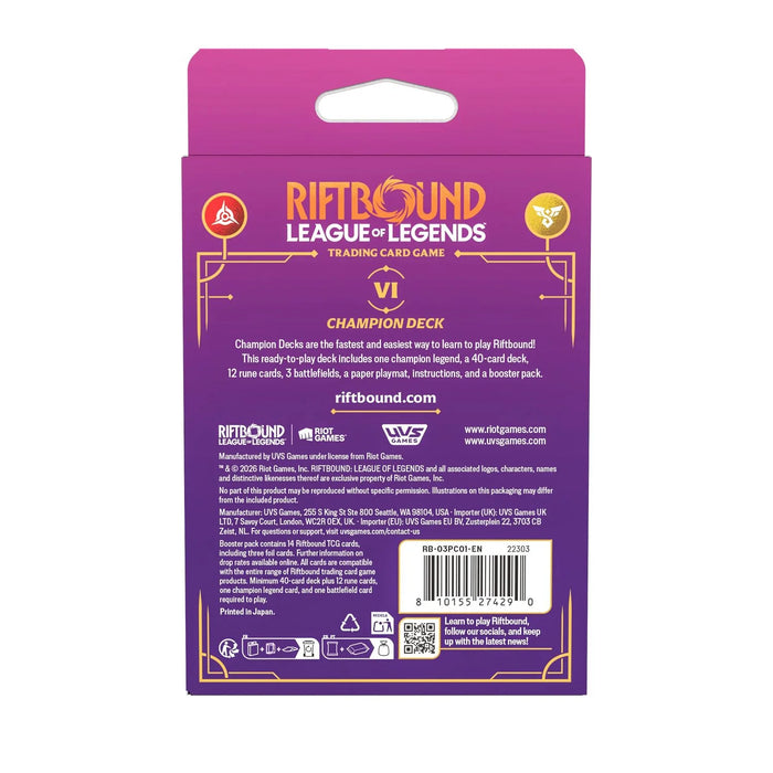 Riftbound TCG: Unleashed Champion Deck (Vi)
