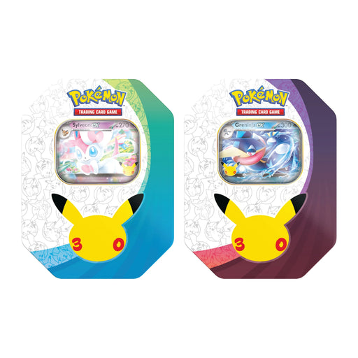 30th Celebration ex Tin - Assorted (Sylveon ex or Greninja ex) | Pokemon TCG