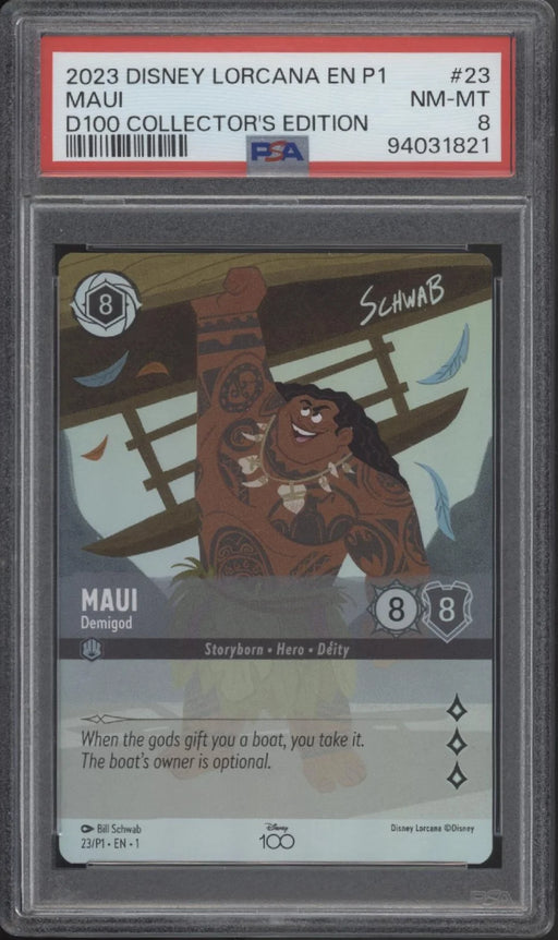 Maui Disney Lorcana D100 Collector's Edition #23 PSA 8