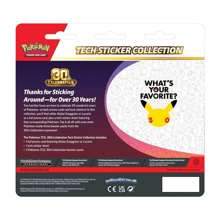 30th Celebration Tech Sticker Collection - Random Artwork | Pokemon TCG