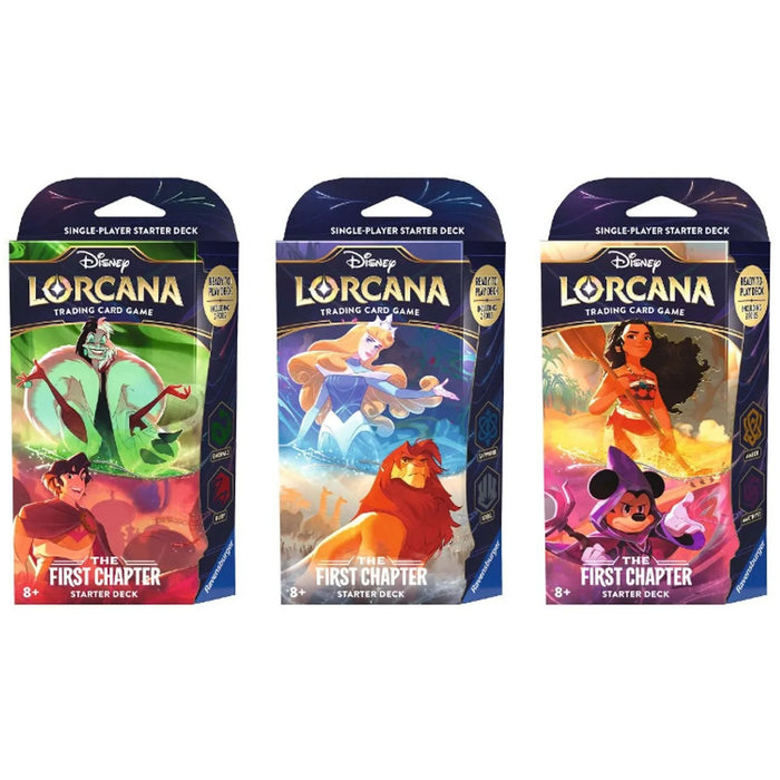 Disney Lorcana: The First Chapter Starter Decks [Set of 3] *Loose*