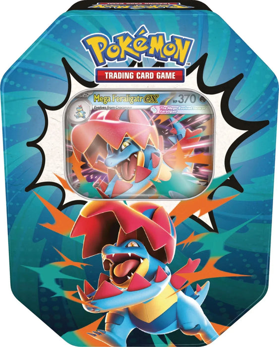 Ascended Heroes Tin - Assorted (Mega Emboar ex, Mega Feraligatr ex or Mega Meganium ex) | Pokemon TCG