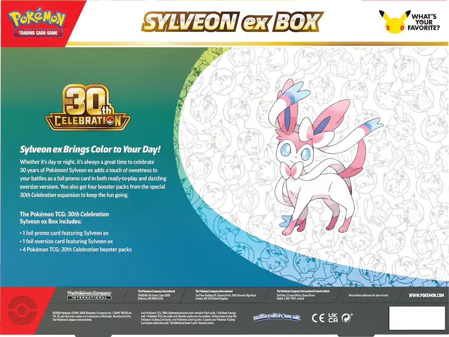 30th Celebration Sylveon ex Box or Greninja ex Box - Random Artwork | Pokemon TCG