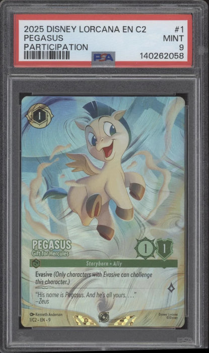 Pegasus Gift for Hercules Disney Lorcana C2 Participation Promo #1 PSA 9